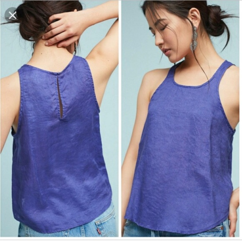 Anthropologie Maeve Linen Swing Tank NWT